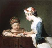 Jean Baptiste Simeon Chardin the young schoolmistress oil painting reproduction